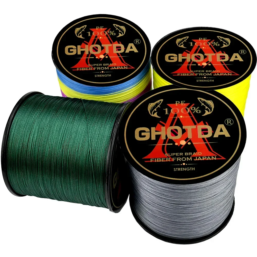 Línea de pesca trenzada de PE multifilamento, 300/500M, 12 hebras, cable principal Raid, súper fuerte, 25/30/39/50/65/77/92/120LB para carpa y Lucio - imagen 2