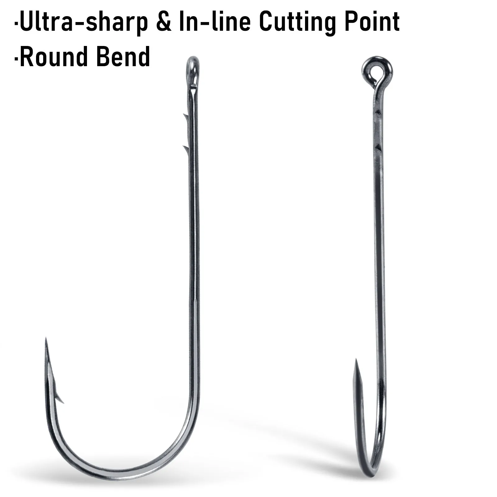 20 piezas anzuelos de gusano, anzuelo de pesca de vástago largo, anzuelo Baitholder, anzuelos de lubina en línea para cebo blando, Swimbaits, aparejo Texas - imagen 5