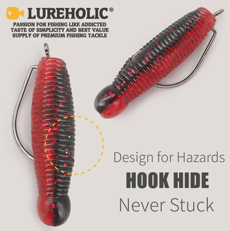 LUREHOLIC 4cm 5cm crisalis cebos blandos agregar sal lubina señuelo pesca cabeza de serpiente pescado patata señuelo cebos - imagen 5