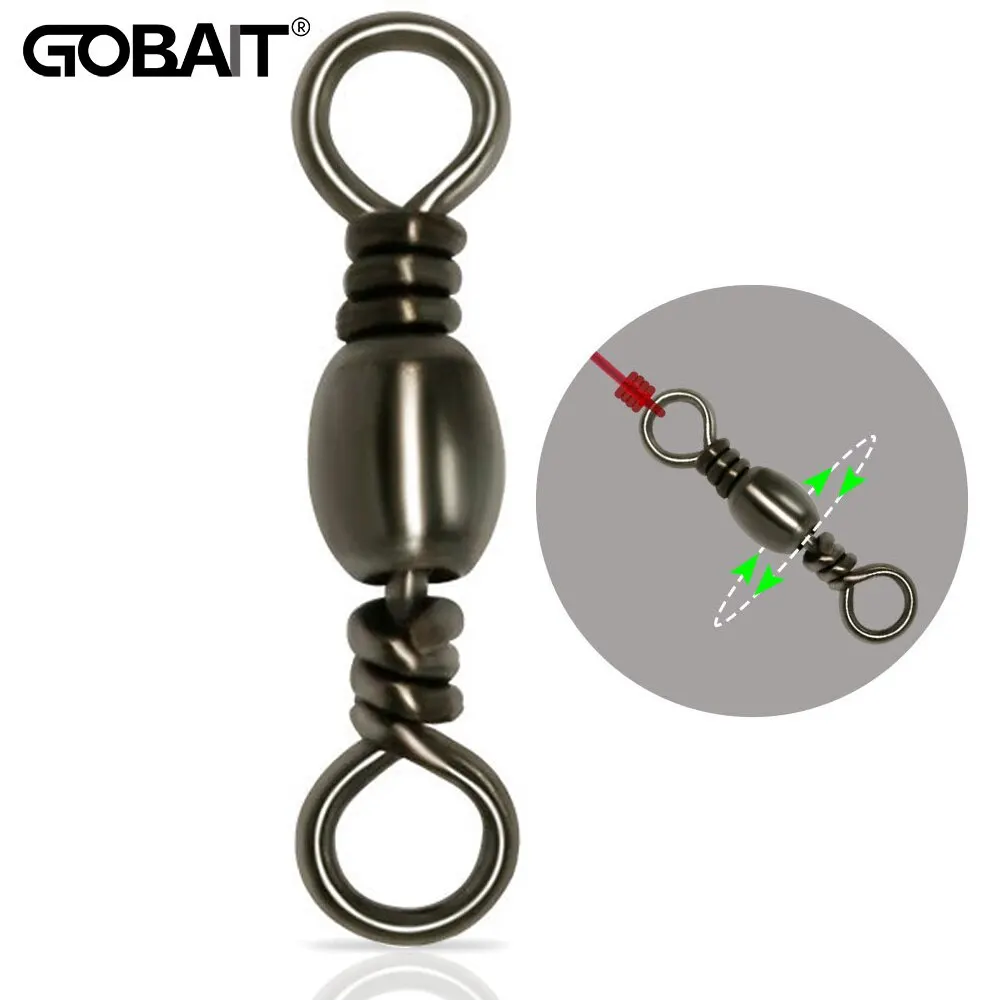 50 Uds. Conector rodante de rodamiento de acero inoxidable, barril giratorio, aparejos de señuelo, herramienta de conexión, accesorios de Pesca