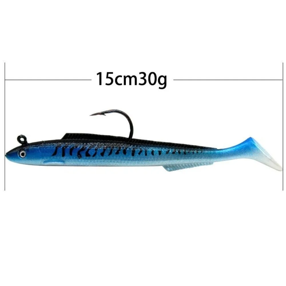 Señuelo de anguila swimbait con detalle de cabeza de plomo