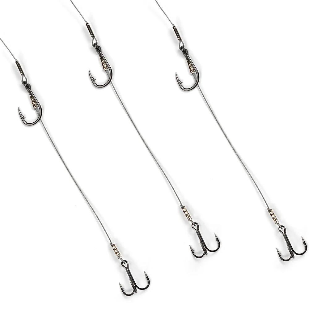 1 Juego de anzuelo líder de alambre para pesca en el mar, aparejo de línea de plomo de acero inoxidable, señuelos de rastreo, accesorios para aparejos de pesca - imagen 4