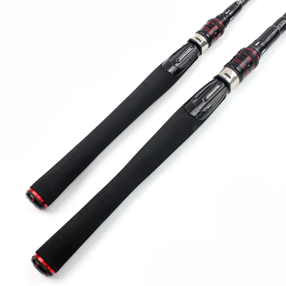 Estas cañas de pesca cuentan con asas ergonómicas para un agarre cómodo