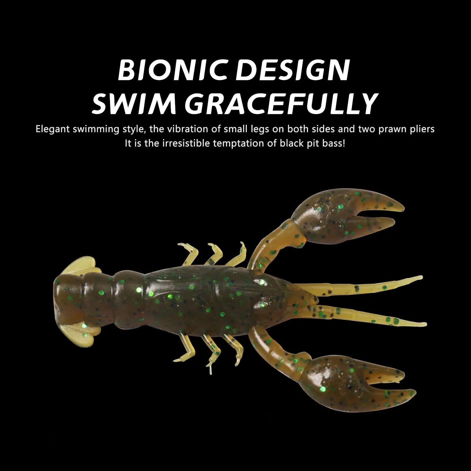 10 unids/set señuelos simulados 2,3g cebo de camarón Artificial ultraligero señuelos de pesca realistas luminosos para estanque depósito de río - imagen 3