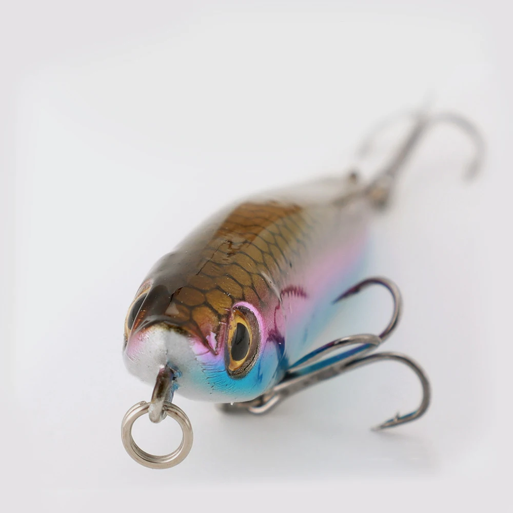Topwater-Señuelos de Pesca de 60mm y 3,3g, aparejos de Pesca de lubina, señuelos de carpa, cebo de agua salada, Isca Artificial - imagen 4