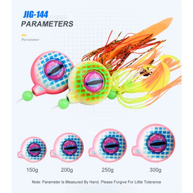 BeardedGuy Kabura Hundido Jig UV luz nocturna para pesca marina - imagen 5
