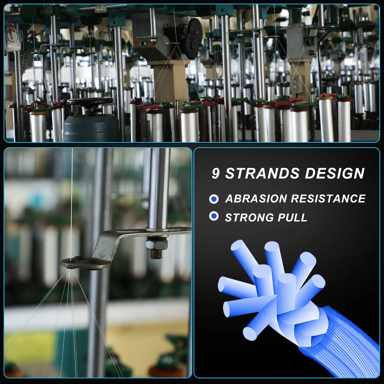 Sougayilang, línea de PE de 9 hebras de alta calidad, línea de hundimiento X9, líneas de pesca trenzadas de baja memoria de 150M, línea de pesca súper japonesa de 17-97LB - imagen 4