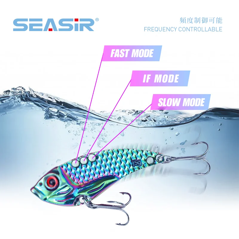 SeaSir-señuelo mágico de dragón colorido, ojos 3d, VIB, gancho BKK de largo alcance, potente temblor, cebo duro de Metal, señuelos de cuchara que se hunden - imagen 5