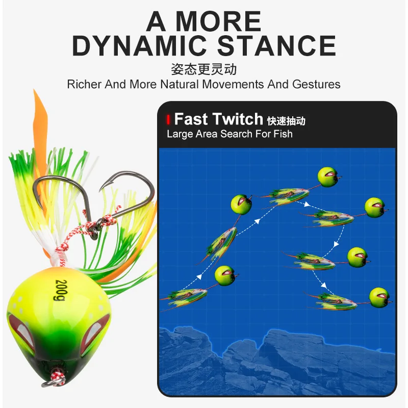 TEASER J29 60g 80g 100g 120g 150g 200g Inchiku señuelo de plantilla de Metal cabeza de plantilla de agua salada cebo de pesca falda de goma luminosa señuelo de Jigging - imagen 4