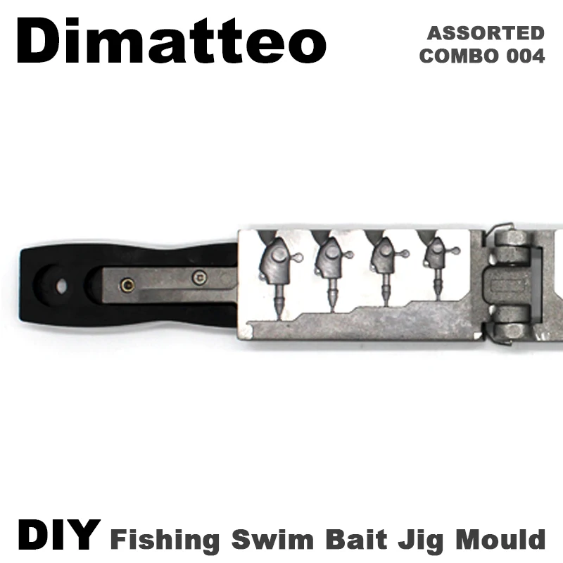 Molde jig head Dimatteo – 4 cavidades para swim bait de vinilo - imagen 5