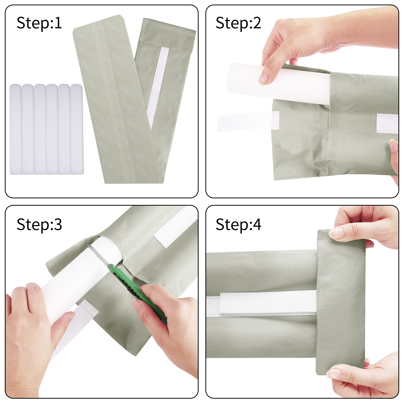 Tope de tiro de puerta Flexible de 36 pulgadas, barrido de puerta, burlete, bloqueador de ruido, bloqueador de brisa de ventana, barreros de puerta ajustables - imagen 5