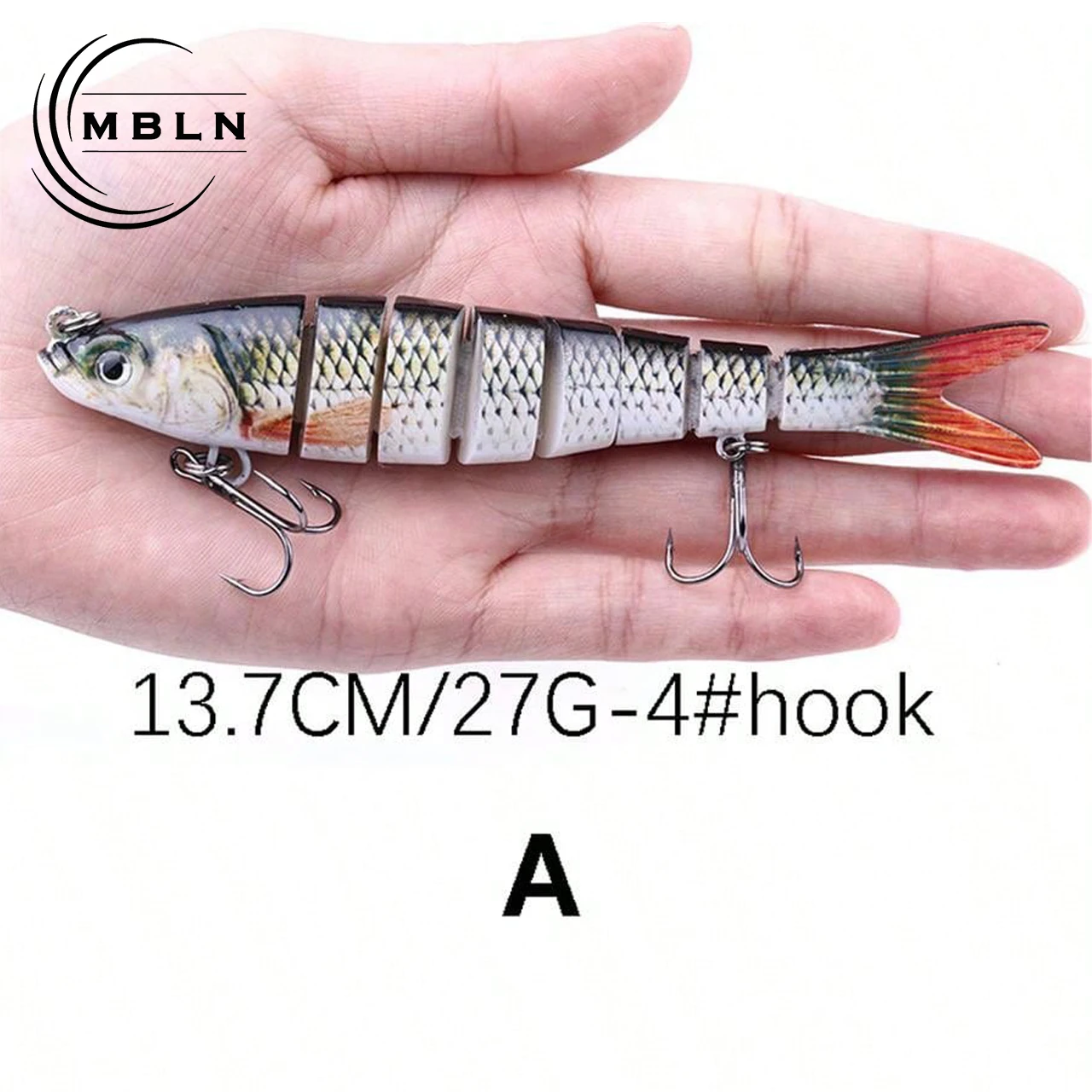 Swimbait articulado para trucha – Señuelo duro con ojos 3D - imagen 5