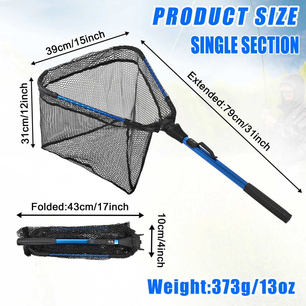 Coge sin esfuerzo su próxima captura con esta red de pesca expandible ligera