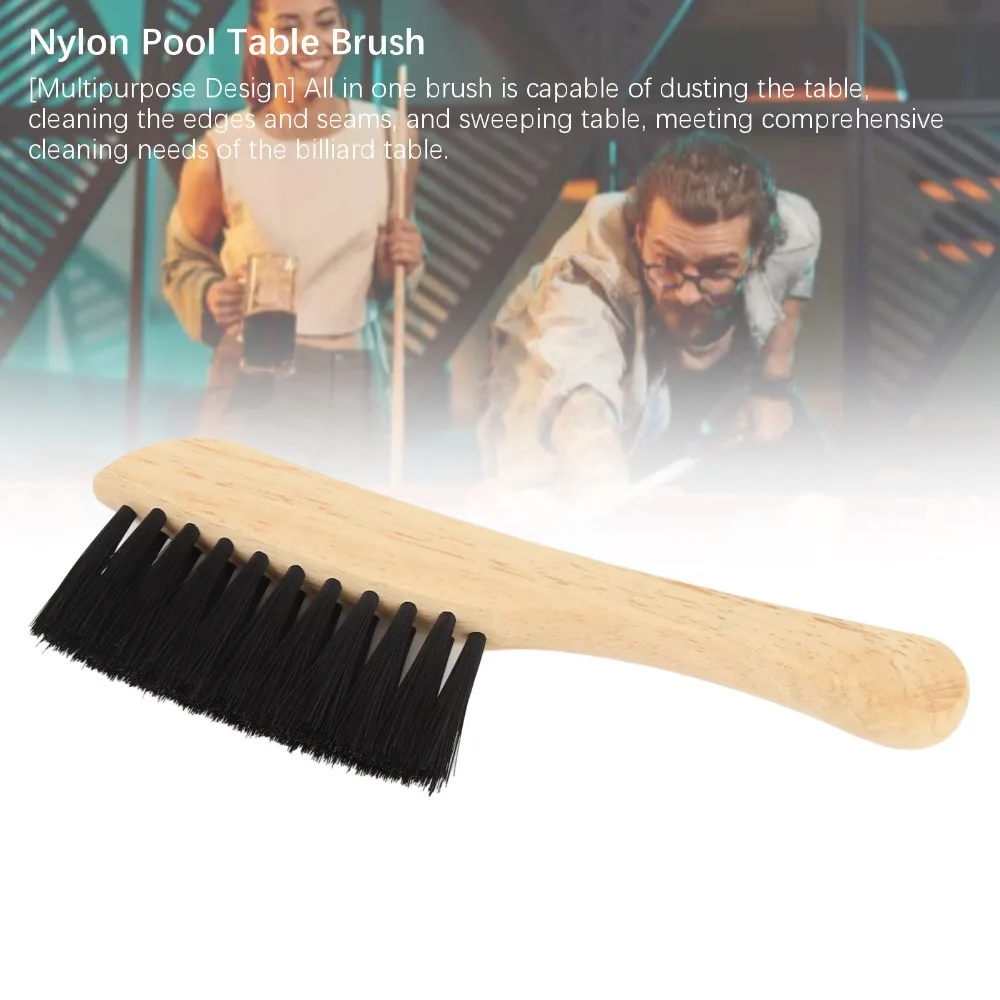 Accesorios de billar, cepillo de mesa de billar de madera, cepillo de mesa de billar denso de nailon, cepillo de limpieza de fieltro, palo de billar - imagen 3