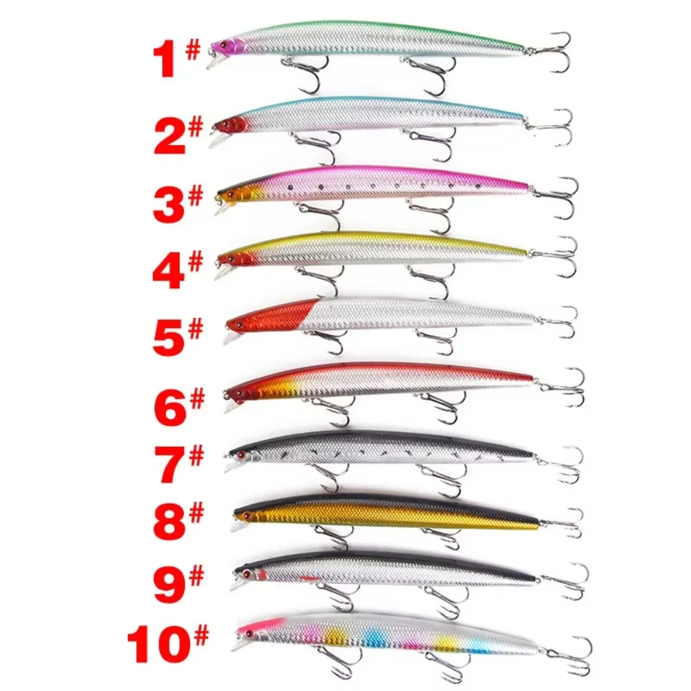 Señuelo de pesca Minnow, 1 unidad, 18cm/23g, pesas para lubina, cebo Mino, Jerkbait, señuelos de agua salada, señuelo de curricán, cebo, equipo de pesca Artificial - imagen 4