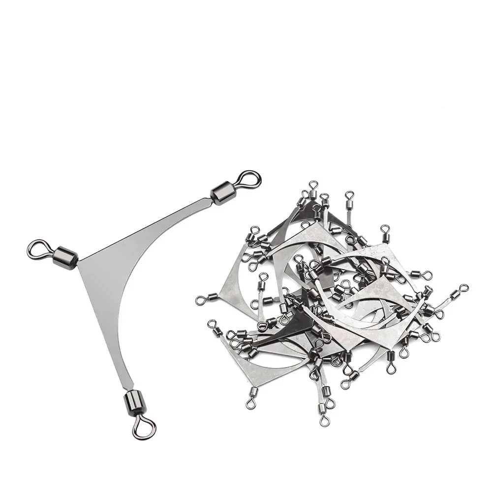 5 uds., aparejos de pesca giratorios de 3 vías, pesca en agua salada, barril rodante, giratorios, giro en T, Triple conector de línea cruzada giratoria de pesca