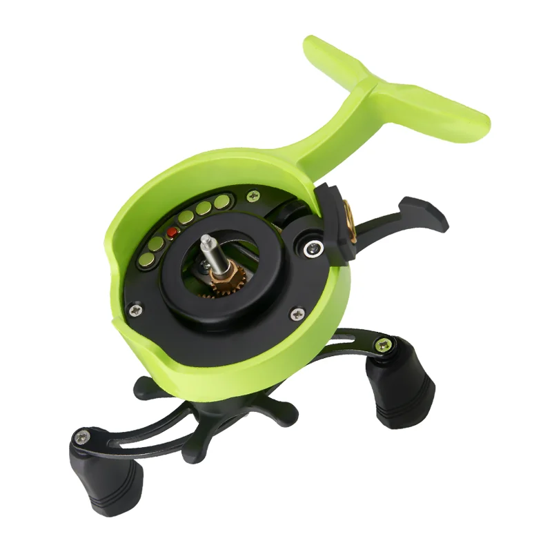 Carrete de pesca en hielo, balsa, rueda de pesca delantera, carrete de plástico 4 + 1BB, línea de ajuste de freno magnético, Control de velocidad, espacio Radial para pesca en hielo - imagen 2