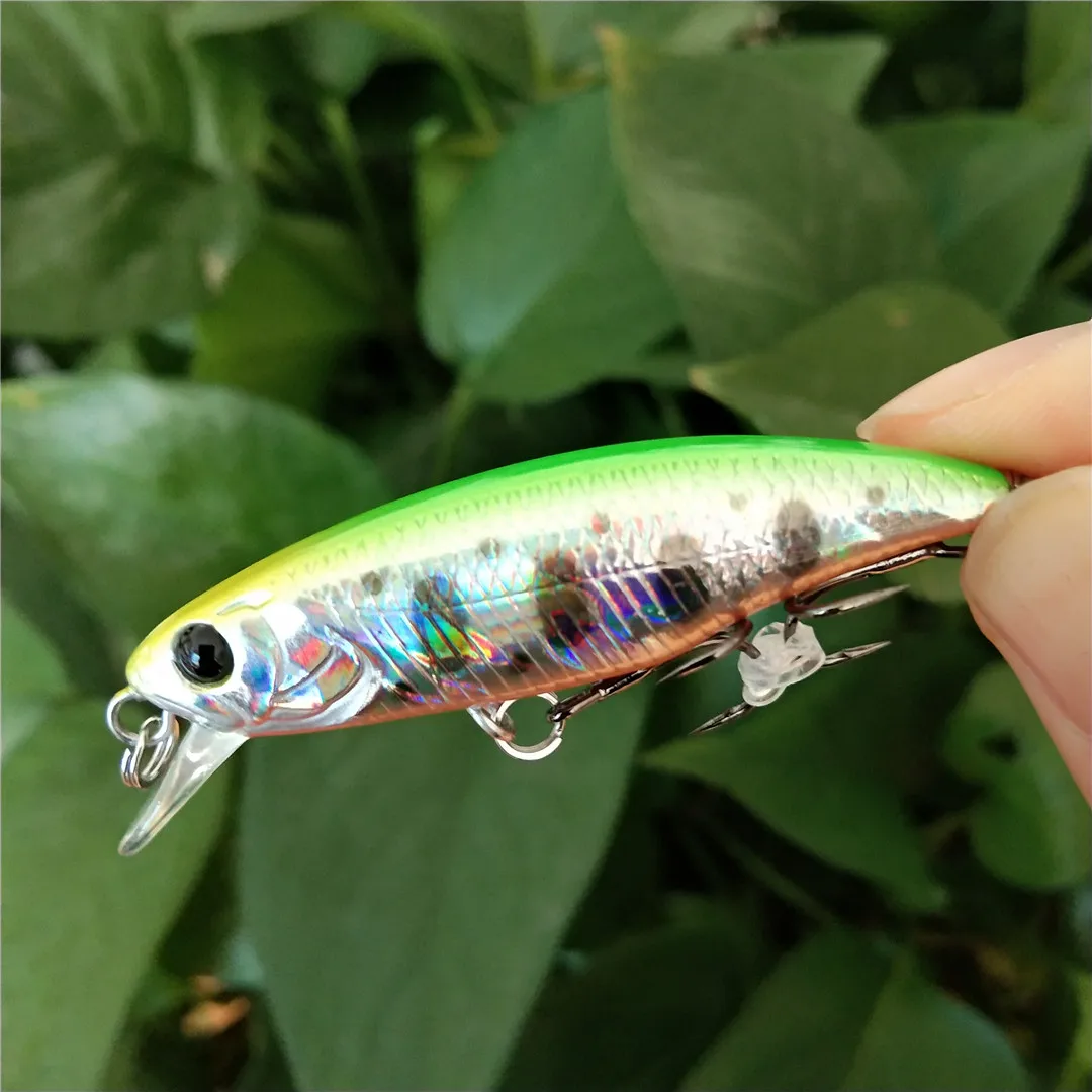 Señuelo de pesca de 10 piezas DW69, cebo duro de pececillo que se hunde, 48S, 48mm, 3,3g, Wobblers, Jerkbait, lubina, trucha, Swimbait - imagen 4