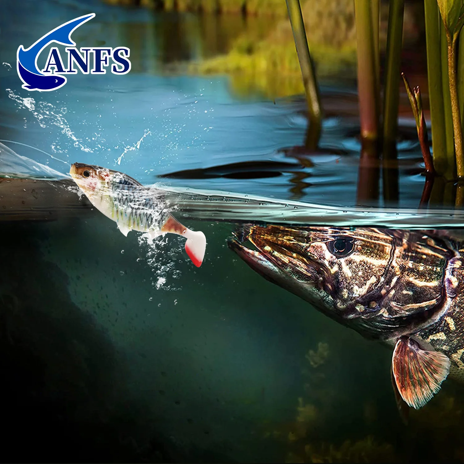 ANFS Cebo blando artificial Shad para lucio, perca, lucioperca y bagre - imagen 5