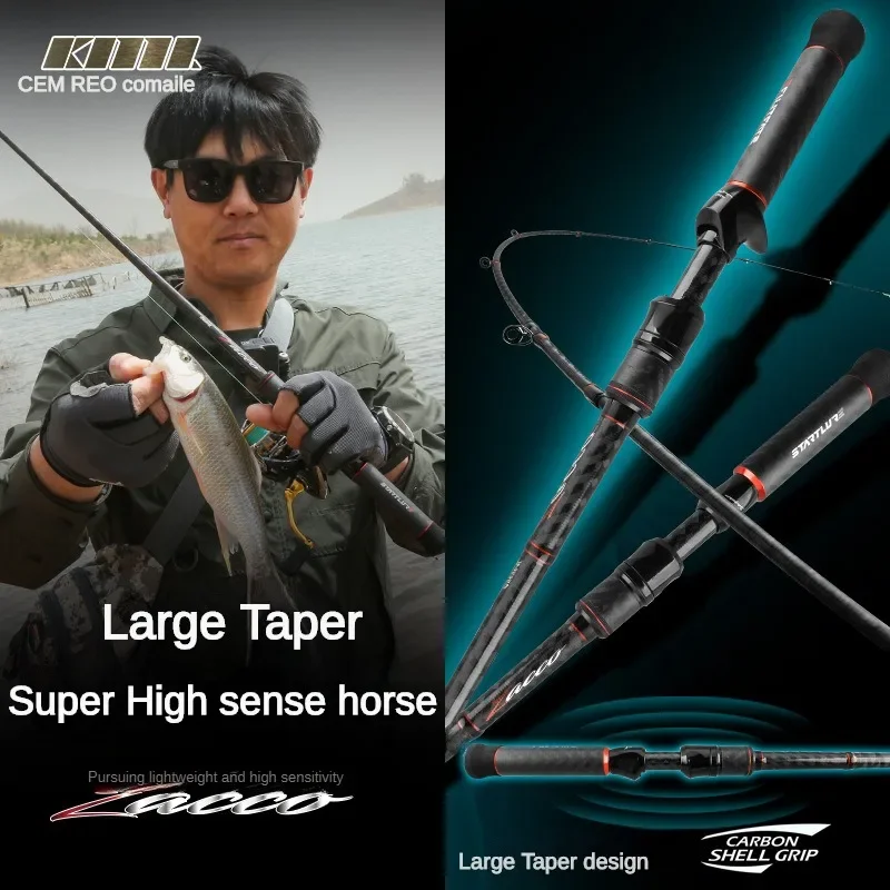 Caña de pescar ultraligera de fibra de carbono, señuelo giratorio de fundición, peso de cebo de 1-7g, peso de línea de 8-15LB, cañas de pescar rápidas para trucha - imagen 2