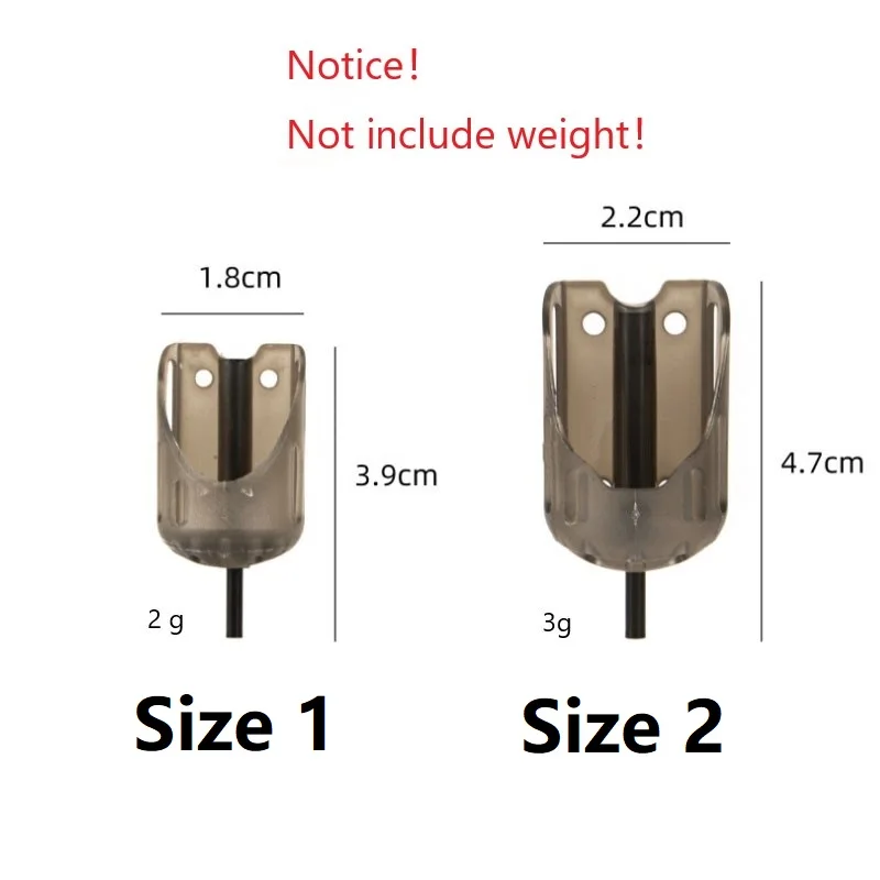 Jaula de cebo de pesca de 10 piezas, alimentador de pellets de carpa, jaula de trampa de cebo, molde de alimentador de Grub en línea, 2g, 3g - imagen 5