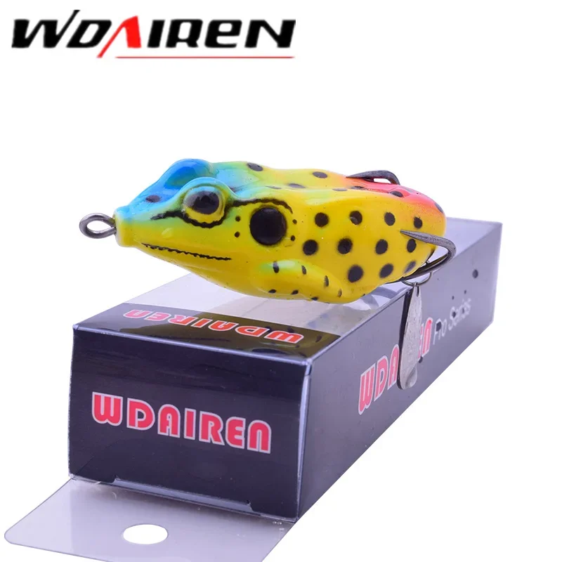 Señuelos de pesca de rana suave, anzuelos dobles con lentejuelas giratorias, 6cm, 11g, Rana de rayos Topwater, cebo Artificial suave, aparejos de pesca, 1 ud. - imagen 3