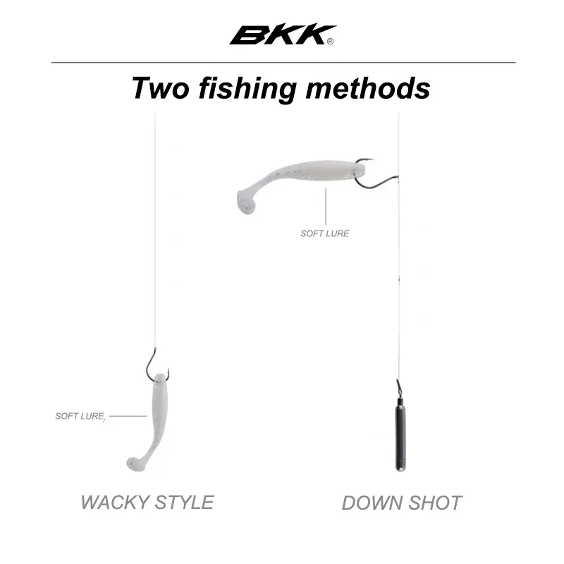 BKK 8103 8105 8003 serie anzuelo loco anzuelo de gusano de pesca para señuelo de gusano suave lubina púas carpa manivela anzuelo de pesca - imagen 3