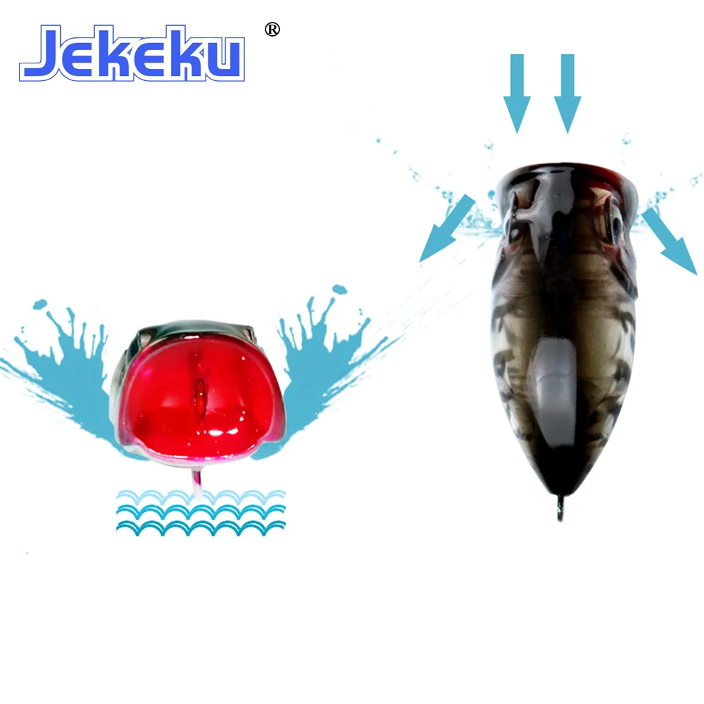 JEKEKU-señuelo de pesca con cabeza de serpiente, cebo flotante de lubina, Wobbler para Lucio, lápiz, 35mm, 3,7g, 1 unidad - imagen 4