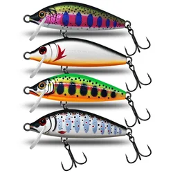 Señuelo de pesca de pececillo hundido, industria superior, 4 colores, 6cm, 8g, señuelo de trucha Artificial, cebos duros Jerkbait para lago