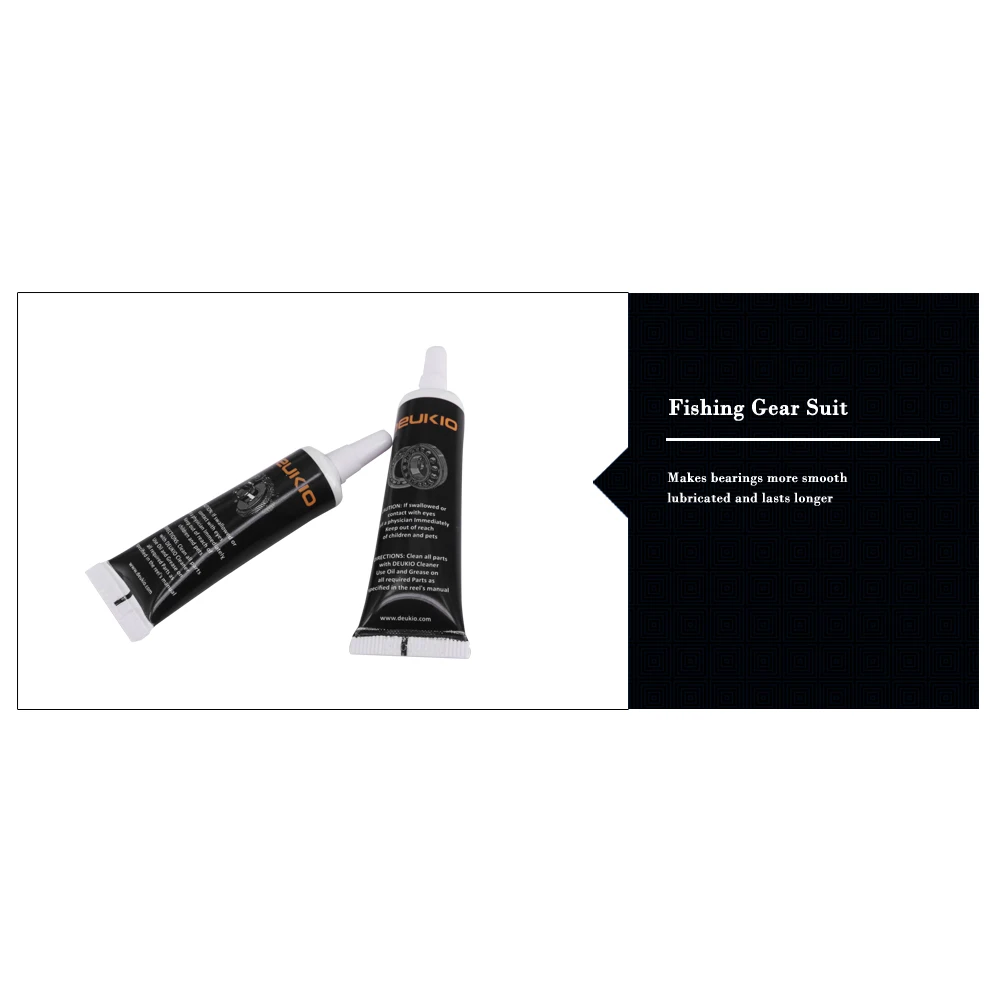 DEUKIO 2 unids/set grasa de aceite para carrete de pescado lubricante multiusos fácil de llevar grasa para carrete de aceite sintético lubricante para pesca con caña - imagen 3