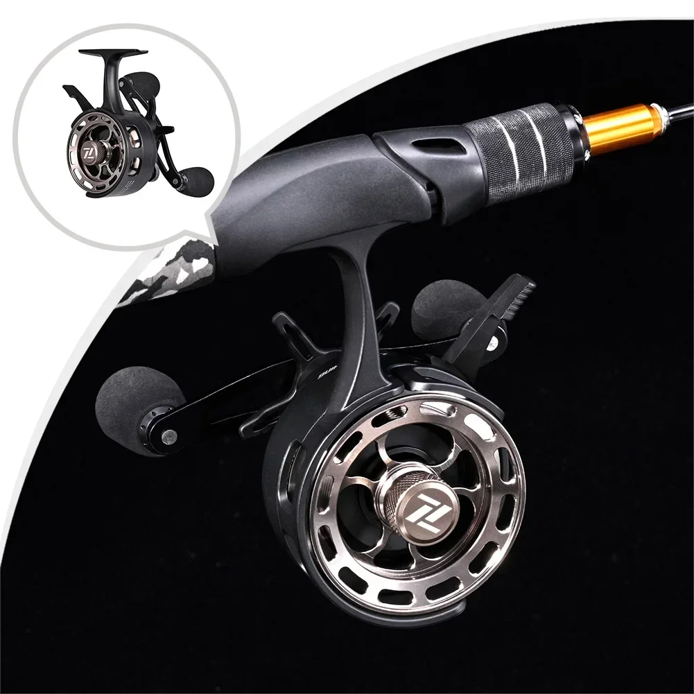 Rueda de pesca en hielo, carrete de Metal, carrete de pesca de fundición, aleación de aluminio 3 + 1, carretes de fundición de cebo de Metal - imagen 3