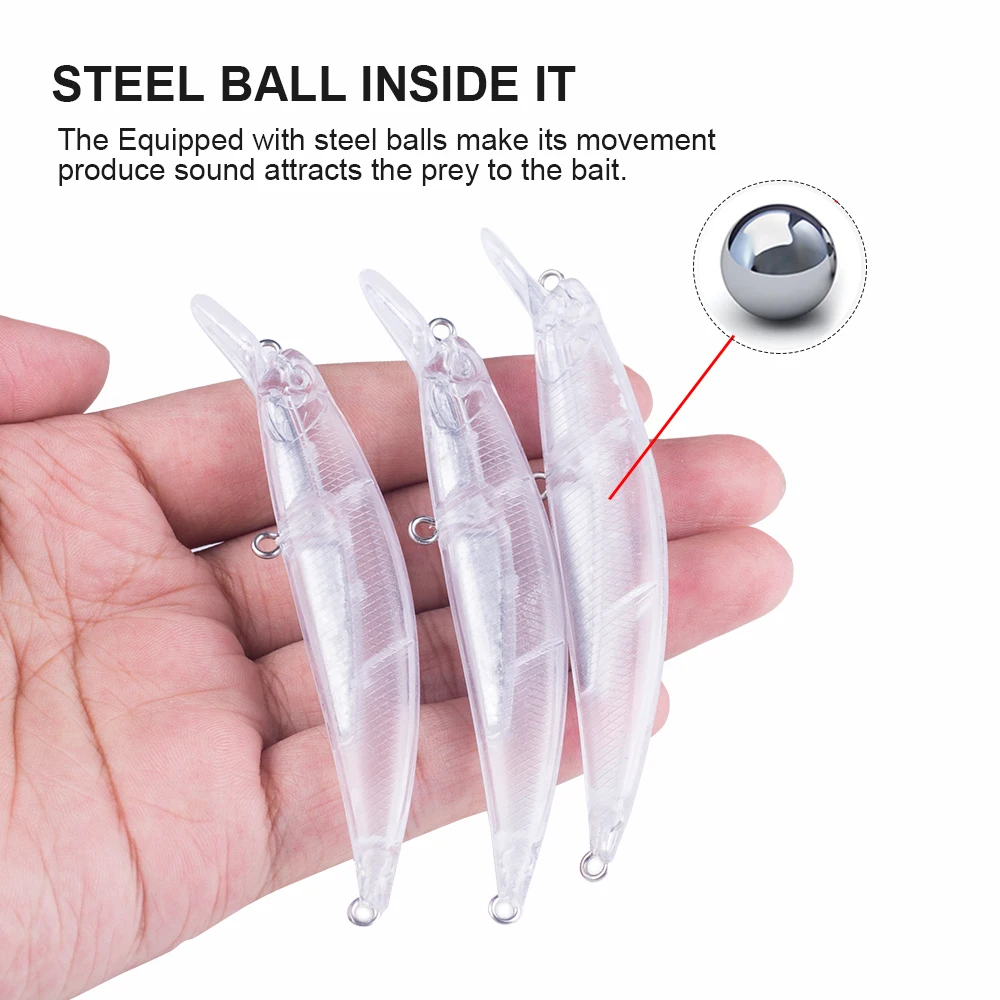 Jerkbait flotante transparente 9 cm 12 g para agua salada - imagen 4
