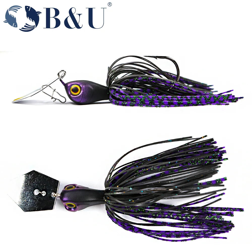 B & U 3/8oz 1/2oz señuelo de pesca Chatterbait spinnerbait Blade Jig bailarina Buzzbait wobbler chatterbait para lubina pike fish - imagen 4