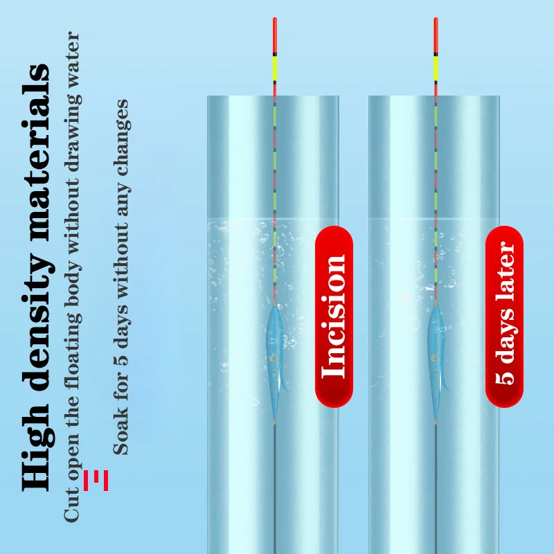 Conjunto de flotador de pesca de 3 piezas, llamativo y atrevido, Nano, alta sensibilidad, Vertical, para exteriores, con accesorios - imagen 2