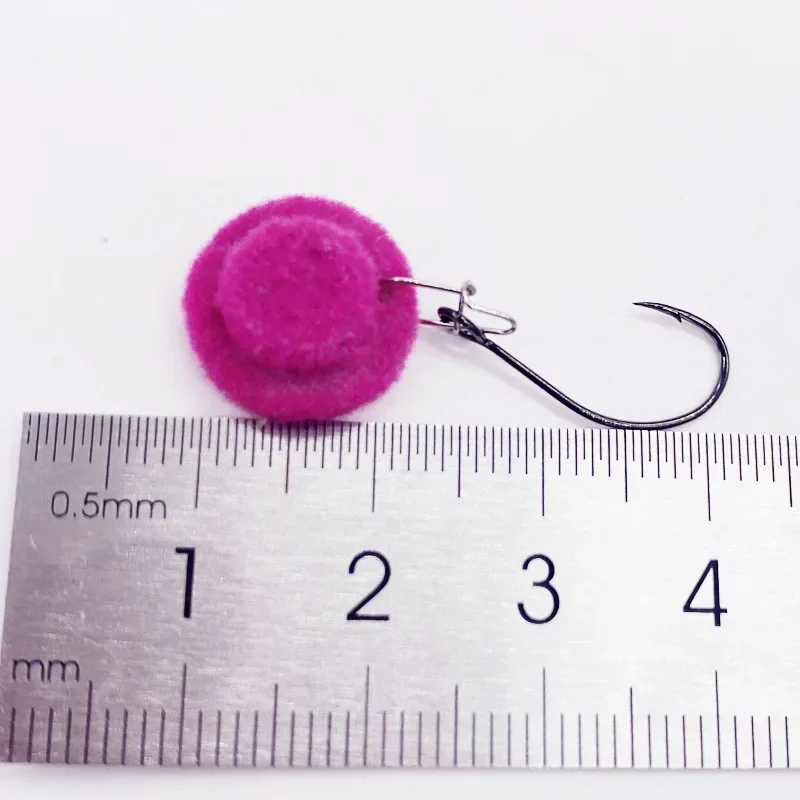 2 uds 1,0g Metal carretera Submicro Material carretera Submicro cebo un solo gancho Micro Material trucha caballo boca botón lentejuelas pesca - imagen 5