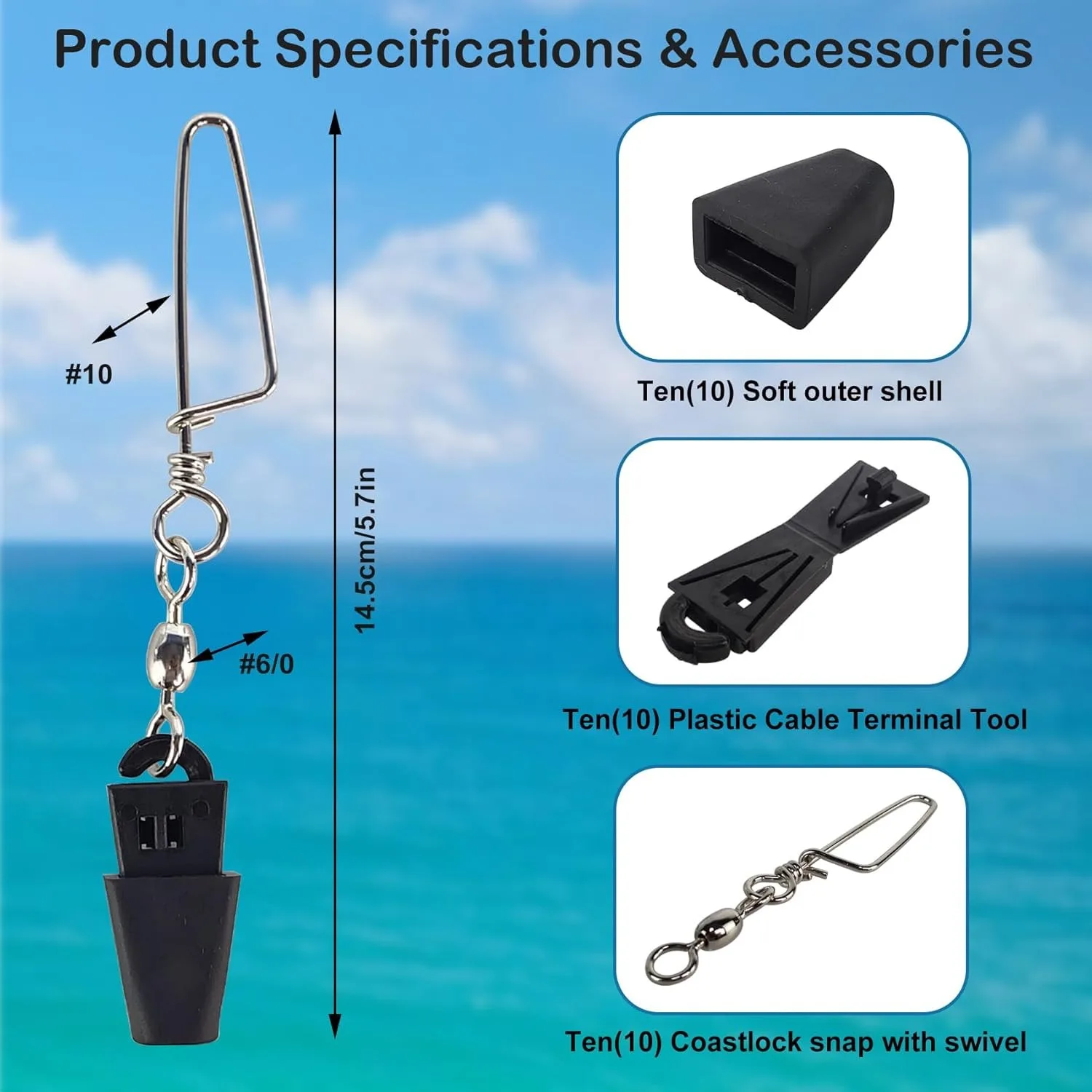 Aventik Kit de terminales de cable de bajante resistente de 10 piezas Conectores rápidos y confiables para cable de bajante seguro y conexión de peso - imagen 2