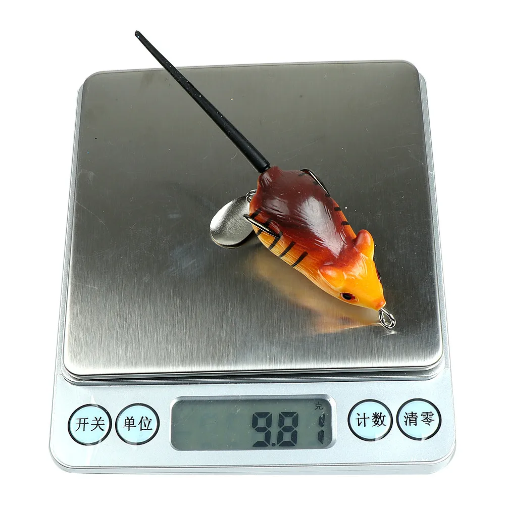 Señuelo de rana suave de pesca, 5cm/9,8g, rana de ratón, señuelo suave de fundición, Mini cebo de rana trueno - imagen 3