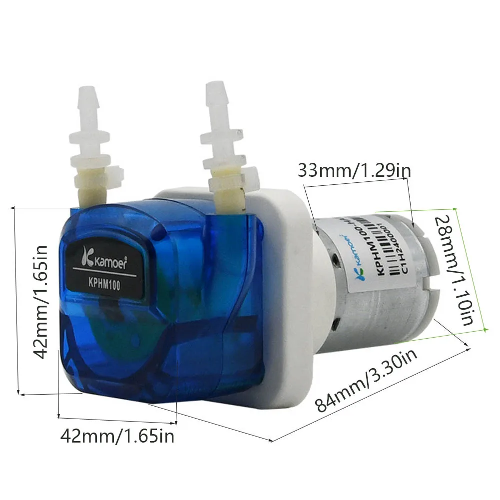 Bomba dosificadora peristáltica pequeña de 12V y 24V CC, Micro bomba de agua líquida silenciosa autocebante, tubo BPT para laboratorio, bomba de 12V CC - imagen 2
