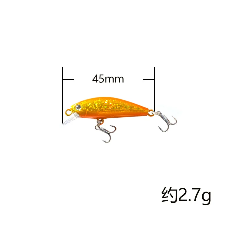 Señuelo de pesca de pececillo de hundimiento lento, cebo Artificial pequeño, Wobblers duros, Crankbait de plástico, 4,5 cm, 2,7g - imagen 3