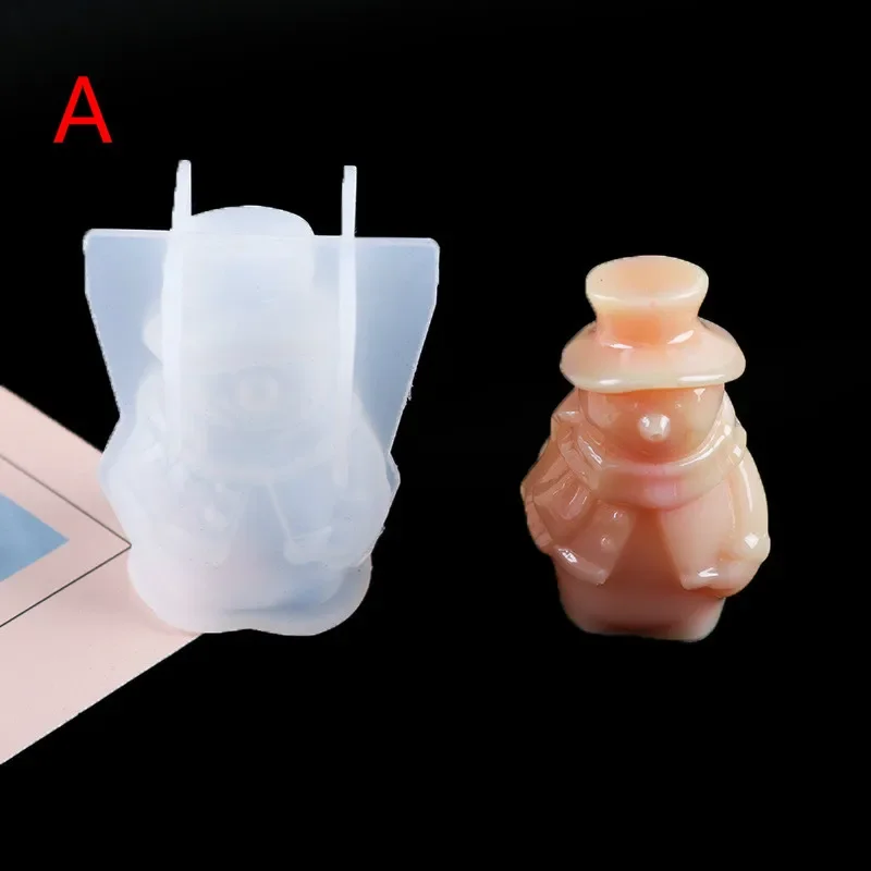 Molde de epoxi DIY de cristal con forma creativa hecha a mano, moldes de muñecas 3D de Navidad, molde de silicona, moldes para hornear postres en forma de Chocolate de resina - imagen 4