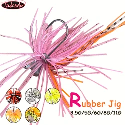 TAKEDO 3,5G - 11G plantilla de goma señuelo de pesca anzuelo de cabeza BuzzBait UV Chatterbait con 4X gancho de manivela para lubina trucha carpa