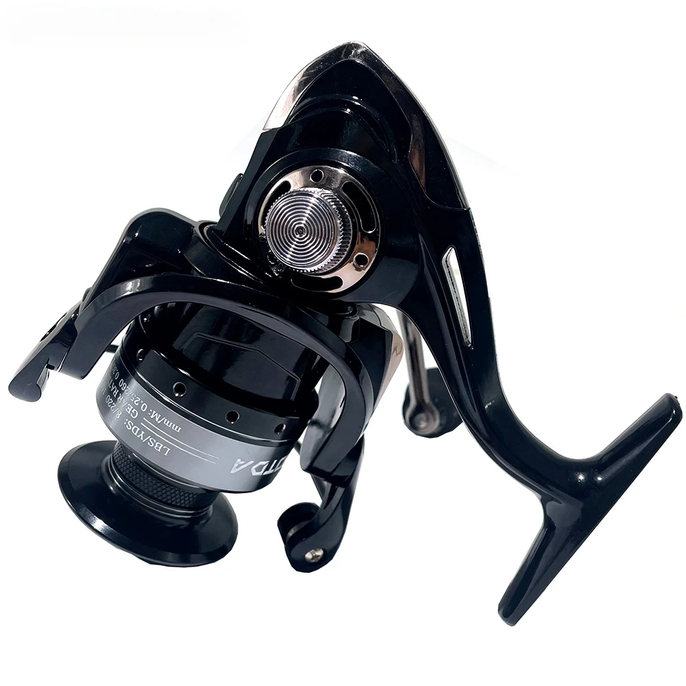 Carrete de pesca giratorio de Metal ultraligero, carrete de pesca de agua salada, alta velocidad, 5,2: 1, 2000-7000 - imagen 4