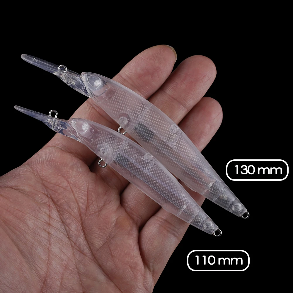 Chan'sHuang-Cebo en blanco sin pintar de 10 piezas, sistema de peso especial, piscardo de fundición larga flotante, señuelo de pesca Artificial hecho a mano - imagen 4