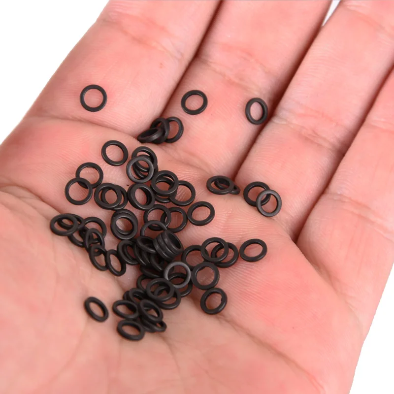 OUZEY 100 Uds pesca de carpa conector redondo anillo de aparejo de acero inoxidable cambio rápido negro mate O anillos accesorios de aparejos de pesca - imagen 4
