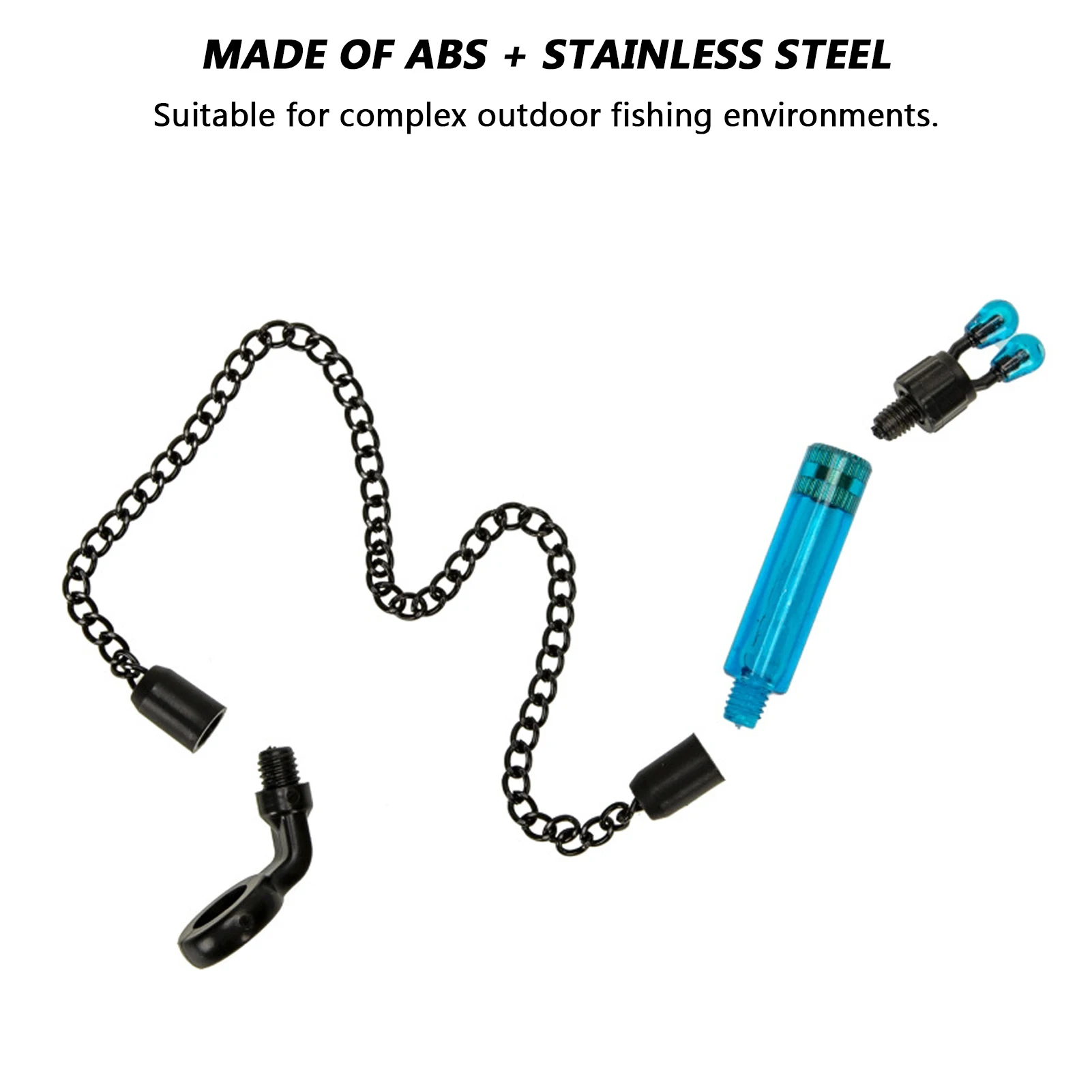 Brazo indicador de picadura de pescado inalámbrico, juego de alarma de pesca nocturna para pesca de carpa europea, balancín de contrapeso, acero inoxidable ABS, 4 Uds. - imagen 4