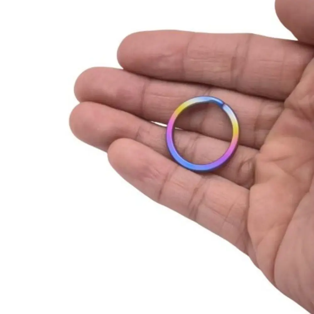 LLavero de aleación de titanio de 25mm de alta calidad, portátil, 6 colores, hebilla de llavero para exteriores, llavero EDC, herramienta colgante para viajes y acampada - imagen 3