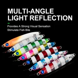 Obsession J112 Señuelo Jigging Metálico con Anzuelo Luminoso para Mar