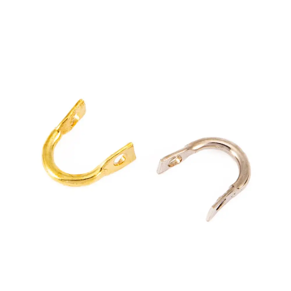 50 Uds. De horquillas de fácil giro plateadas/doradas DIY, accesorios para Señuelos de Pesca, Spinner de latón de fácil giro - imagen 2