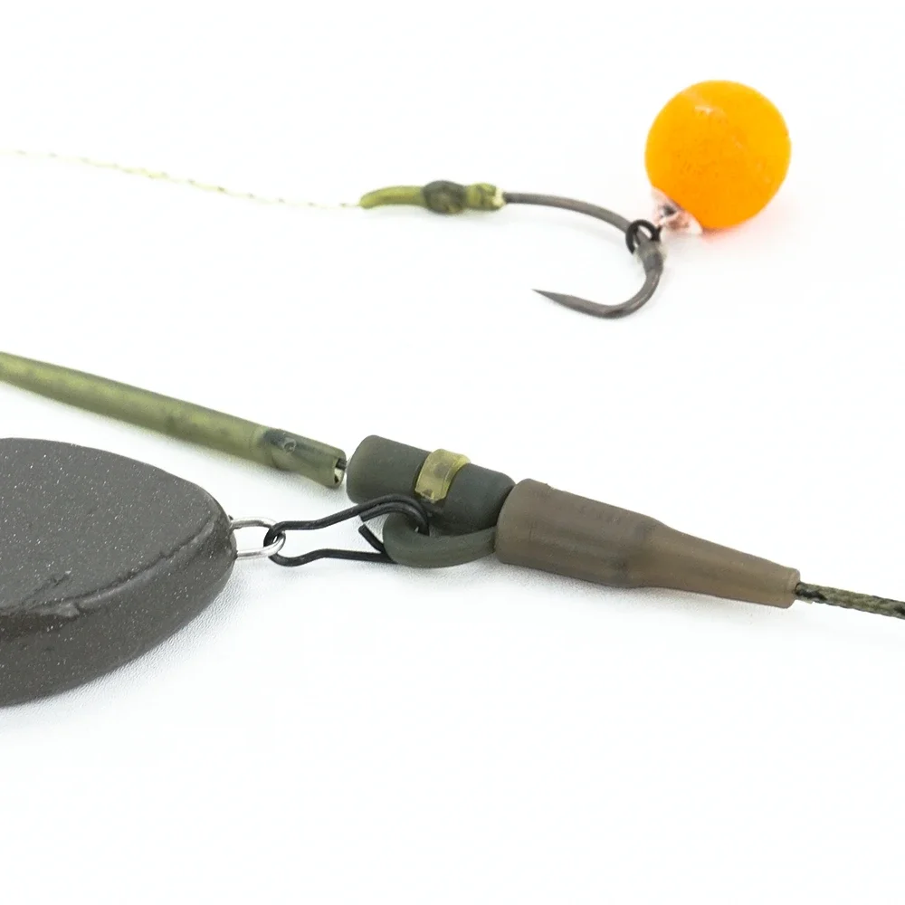 3x núcleo de plomo para pesca de carpa con aparejos de helicóptero, sedal de pesca trenzado para aparejos de carpa, Clips de plomo - imagen 3