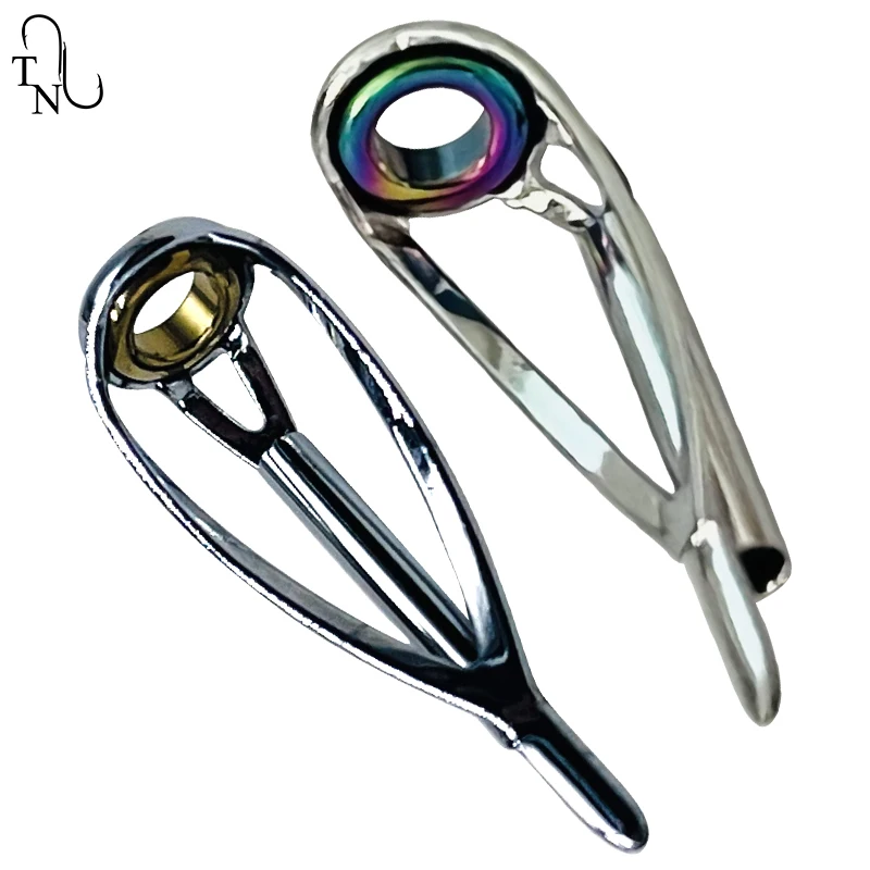 Juego de anillos de cerámica de acero inoxidable para pesca, Kit de reparación de guías de caña, accesorios de repuesto de tamaño mixto, TN18-1, 10 juegos - imagen 4